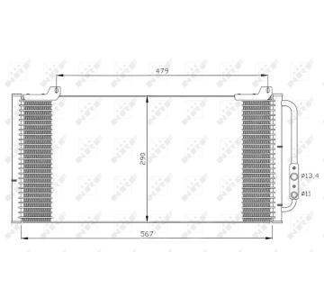 Kondenzátor, klimatizace NRF 35346
