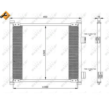 Kondenzátor, klimatizace NRF 35357