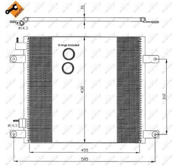 Kondenzátor, klimatizace NRF 35364