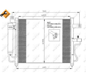 Kondenzátor, klimatizace NRF 35428