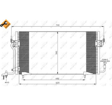 Kondenzátor, klimatizace NRF 35439