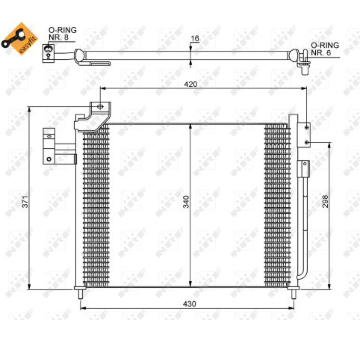 Kondenzátor, klimatizace NRF 35460
