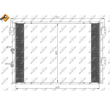 Kondenzátor, klimatizace NRF 35461