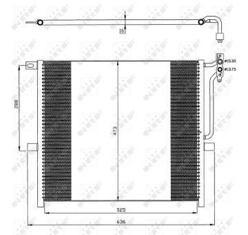 Kondenzátor, klimatizace NRF 35468