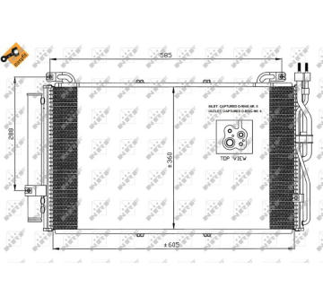 Kondenzátor, klimatizace NRF 35478