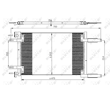 Kondenzátor, klimatizace NRF 35493
