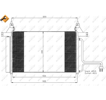Kondenzátor, klimatizace NRF 35495