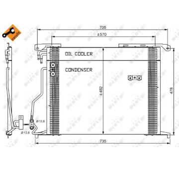 Kondenzátor, klimatizace NRF 35578