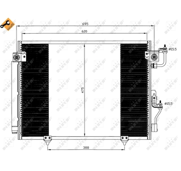 Kondenzátor, klimatizace NRF 35619