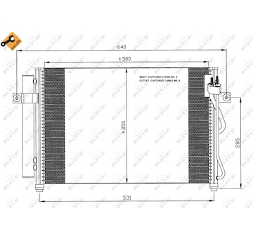 Kondenzátor, klimatizace NRF 35630