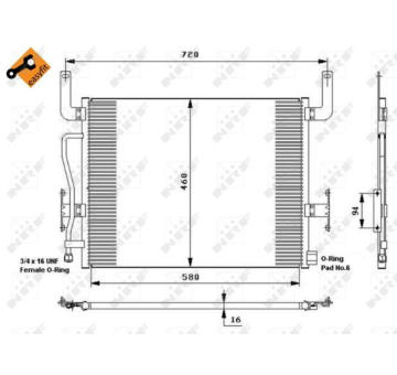 Kondenzátor, klimatizace NRF 35655