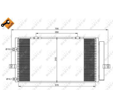 Kondenzátor, klimatizace NRF 35659