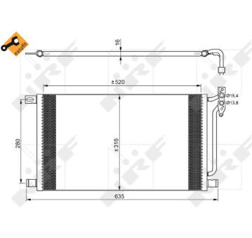 Kondenzátor, klimatizace NRF 35748