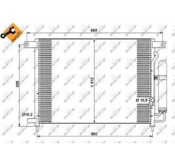 Kondenzátor klimatizácie NRF 35766