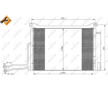 Kondenzátor, klimatizace NRF 35787