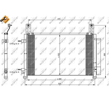 Kondenzátor klimatizácie NRF 35796