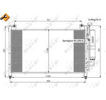 Kondenzátor, klimatizace NRF 35870
