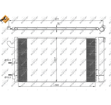 Kondenzátor, klimatizace NRF 35883