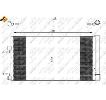 Kondenzátor klimatizácie NRF 35890
