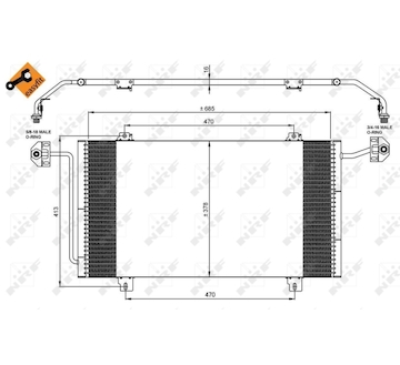 Kondenzátor, klimatizace NRF 35908