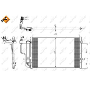 Kondenzátor, klimatizace NRF 35922