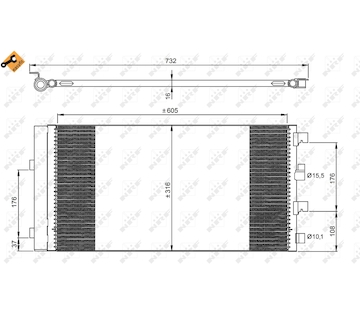 Kondenzátor, klimatizace NRF35969