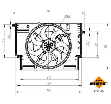 Větrák, chlazení motoru NRF 470045