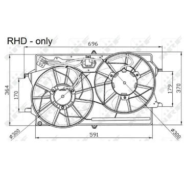 Větrák, chlazení motoru NRF 47033