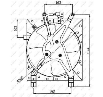 Větrák, chlazení motoru NRF 47044