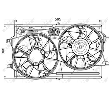 Větrák, chlazení motoru NRF 47061