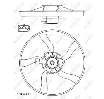 Větrák, chlazení motoru NRF 47070