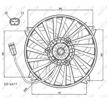 Větrák, chlazení motoru NRF 47073