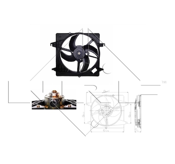 Ventilátor chladenia motora NRF 47259