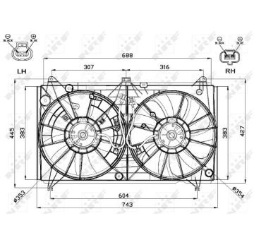 Větrák, chlazení motoru NRF 47567