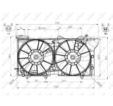Větrák, chlazení motoru NRF 47573