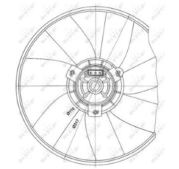 Větrák, chlazení motoru NRF 47660