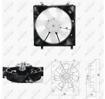 Větrák, chlazení motoru NRF 47696