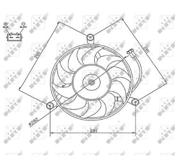 Větrák, chlazení motoru NRF 47745