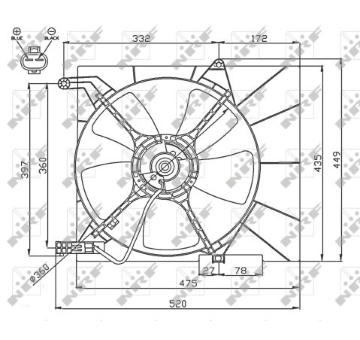 Větrák, chlazení motoru NRF 47751