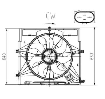 Ventilátor chladenia motora NRF 47920