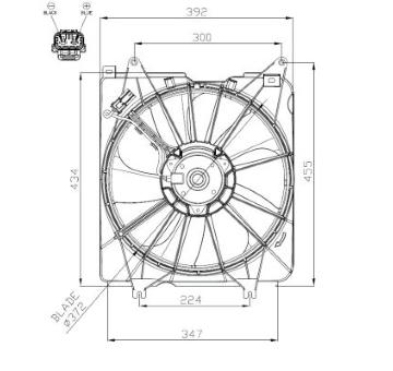 Větrák, chlazení motoru NRF 47935