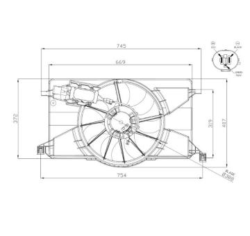 Větrák, chlazení motoru NRF 47959