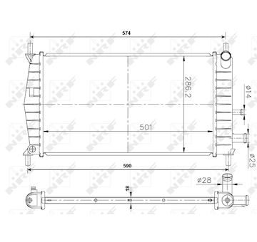 Chladič, chlazení motoru NRF 50131A