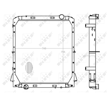 Chladič, chlazení motoru NRF 50196