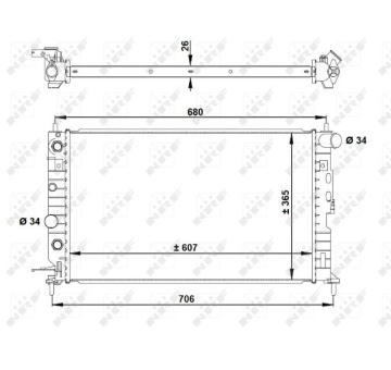 Chladič, chlazení motoru NRF 50219A