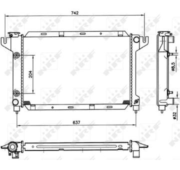 Chladič, chlazení motoru NRF 50314