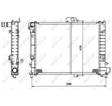 Chladič, chlazení motoru NRF 504140