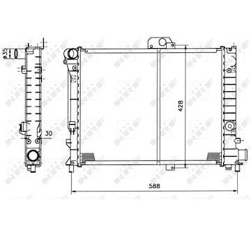 Chladič, chlazení motoru NRF 504140