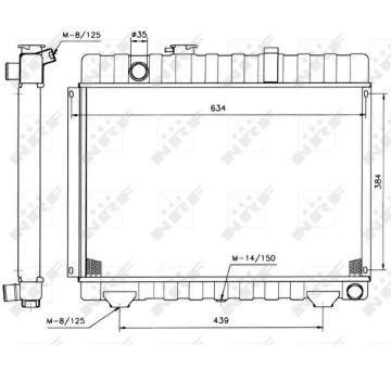 Chladič, chlazení motoru NRF 504236