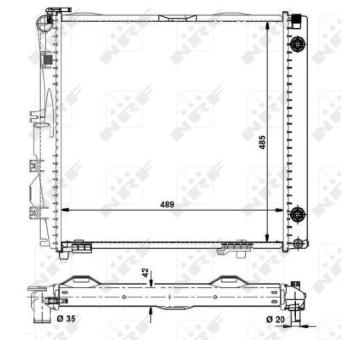 Chladič, chlazení motoru NRF 504258